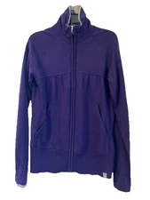 Smartwool Sweater Women’s XS 100% Merino Wool Full Zip Purple Pockets Athleisure