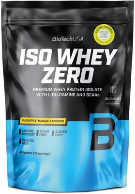 BioTech USA Iso Whey Zero, 454 g Beutel, Ananas-Mango