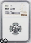 1961 Roosevelt Dime, Deep CAMEO PROOF, NGC PF69 CAM *Near Flawless*