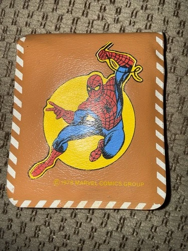 Marvel Comics Group Spider-Man Vintage 1978 Brown Bifold Wallet