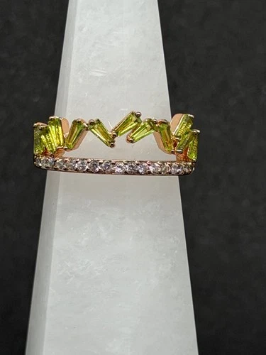 Bomb Party Ring Sz 10  "Love Me True" Peridot on Rose Gold - product listing photo