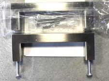 2-Pack 4.25in Brushed Nickel Cabinet Pulls 3.75in C to C, Square Handles #871