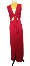 Wyldr Size Xs UK 8 Tie Front Tall Red Long Maxi Dress Summer Holiday Evening