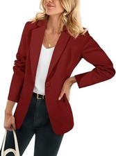 Womens Casual Blazers Open Front Long Sleeve Work Office Suit Jackets.