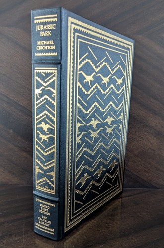 Franklin Library Jurassic Park, Michael Crichton SIGNED 1st Edition Leatherbound