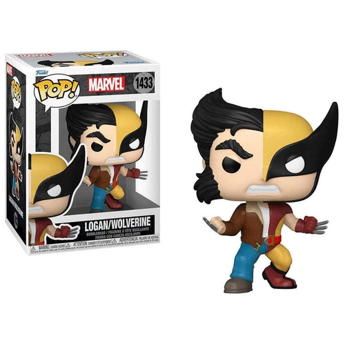 Funko Pop LOGAN / WOLVERINE SPLIT #1433 X-Men NEW Excel Cond Pkg/Figure FREE SHP