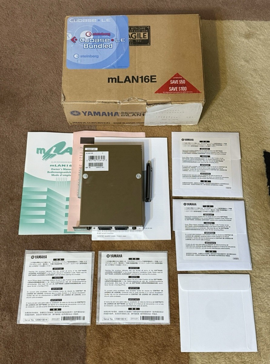 Yamaha mLAN Expansion Board mLAN16E w 2 Firewire Input Sockets