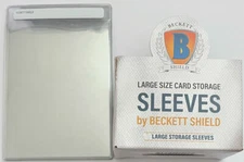 (5ct) Beckett Shield Large Size Card Storage Sleeves in Loose Bag Flat Shipping