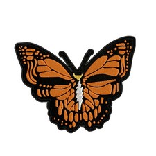 Monarch Butterfly Embroidered Patch DIY Iron-on Applique Nature Insects Gardens