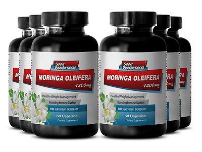Moringa Capsules Organic - Moringa Oleifera Extract 1200 - Zero Binders 6B