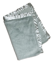 Cloud Island Sage Green Plush Baby Blanket 30x40