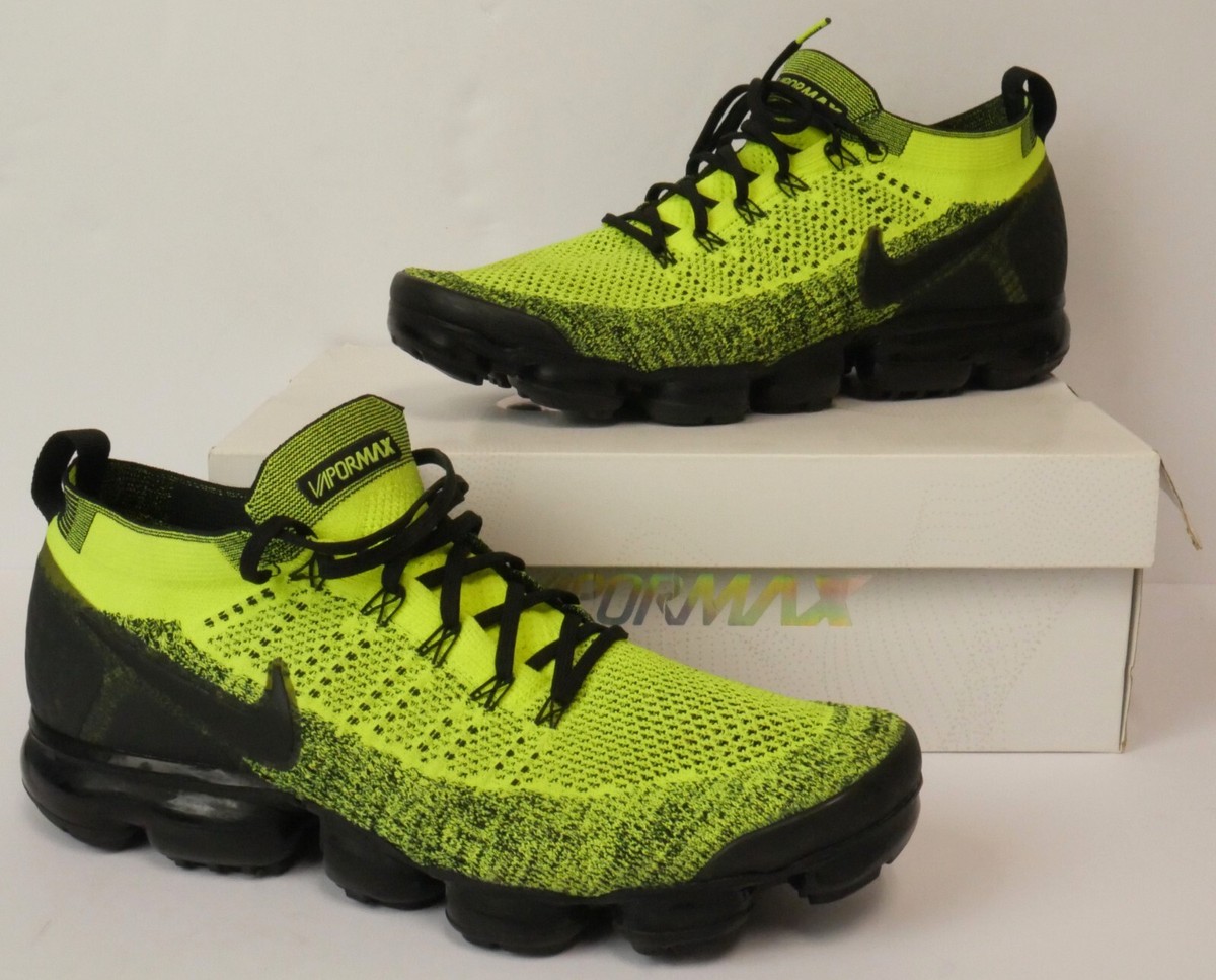 Mens Vapor Max Lime Green Nike Air VaporMax Flyknit Volt Black