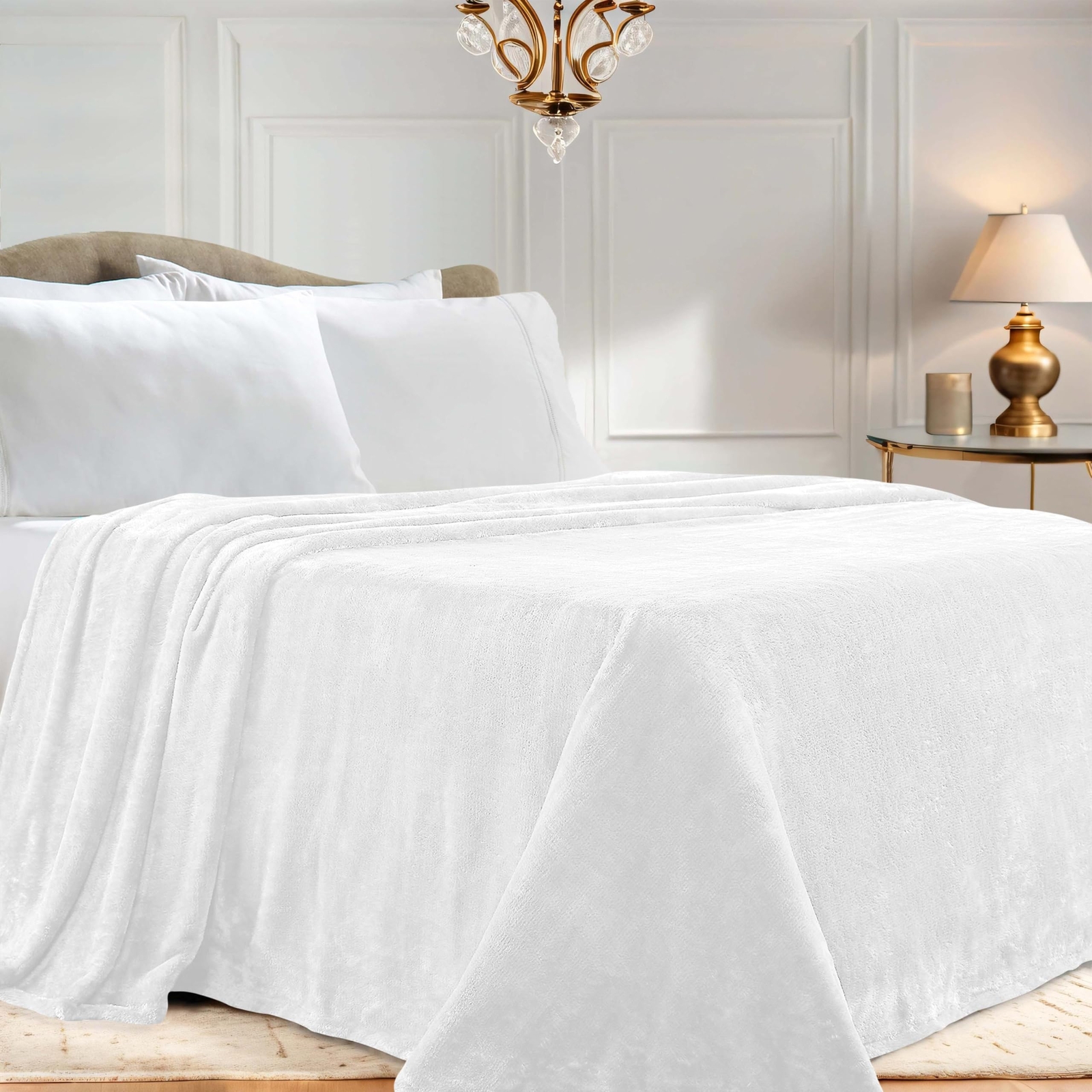 Solid Fleece Blanket, Thick, Cozy, Warm Blankets, Velvety Soft Plush Bedding ...