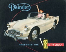 Daimer V8 S.P.250 Dart UK market sales brochure 1960
