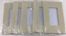 Legrand - RWP26LACC6 - Screwless Wall Plate - 1-Gang - Almond - Pack of 5