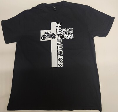 #ad Motorcycle And Whole Lot Of Jesus Tshirt Xl $20.00