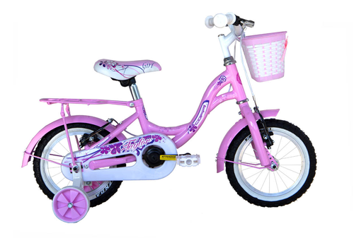 BICI 12 MUSIC PER BAMBINA ROSA CON CESTINO E ROTELLE STABILIZZATRICI COPPI  | eBay