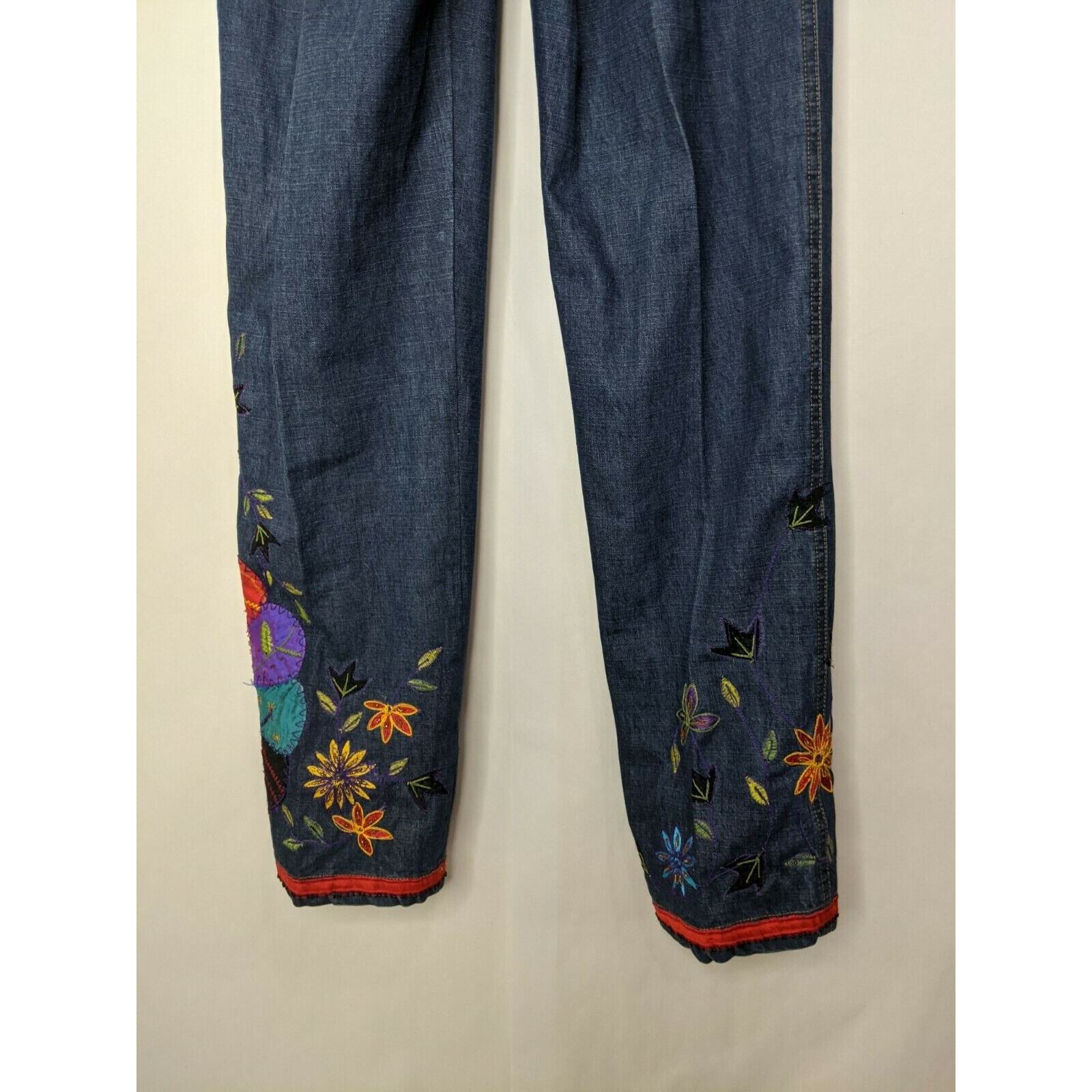 Chico's Design High Waisted Patchwork Embroidery … - image 4