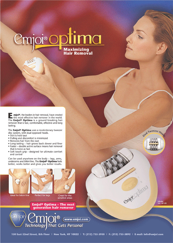 NEW in BOX Emjoi Optima AP-99 36 disc Epilator & Shaver Body Hair Remover Legs