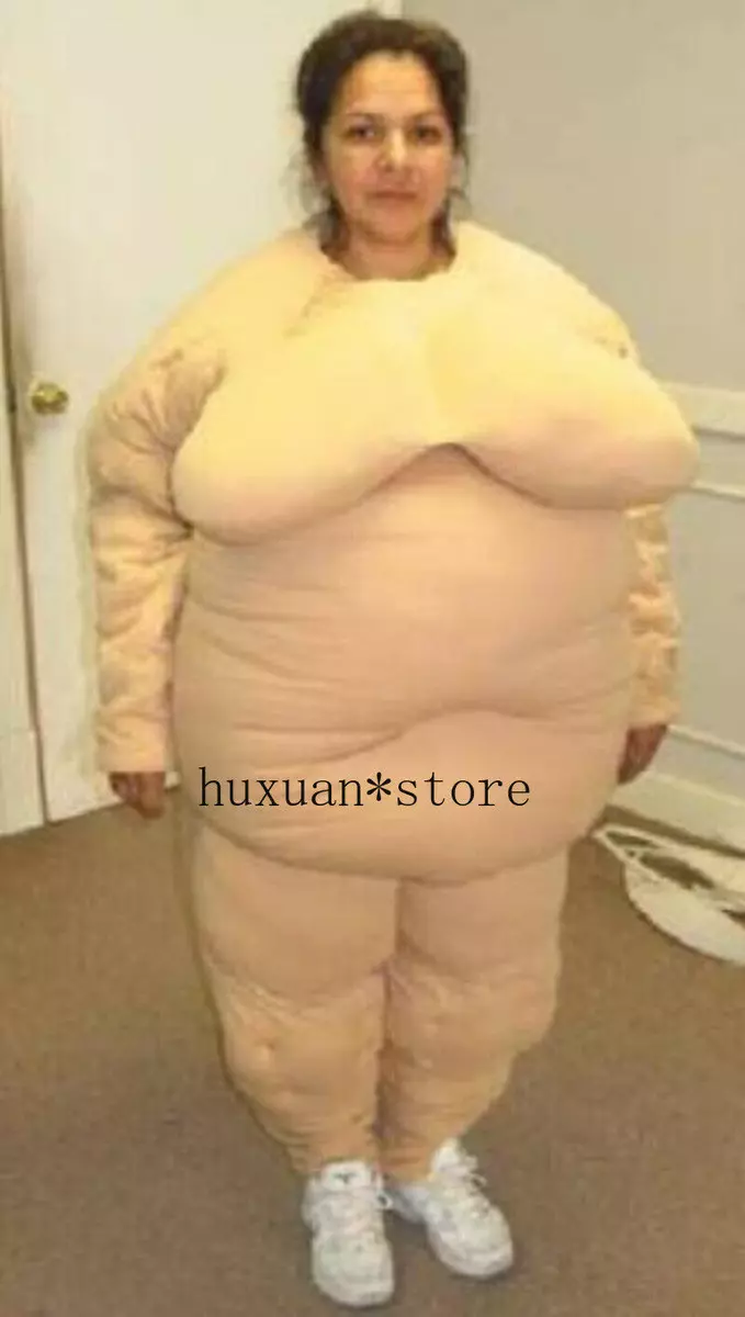 Female Fat Suit Padding Mascot Costume Halloween Full Body Props