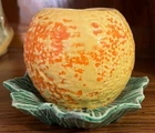 McCoy Orange-on-Leaf Planter,  HNH "Top 100" Item, Vintage 1950s, GVC
