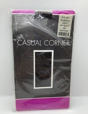 Casual Corner Control Top Pantyhose - Off Black - Size C - NOS