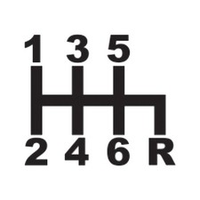 6-speed Manual Shift Decal 6-speed Manual Shift Decal