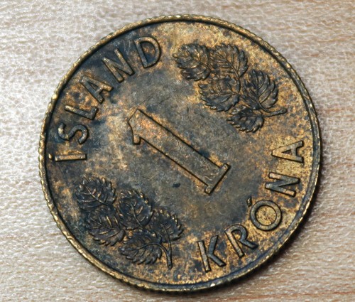 1965 Iceland 1 Krona - Picture 3 of 4