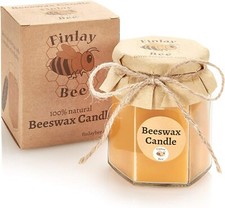 Beeswax Candle -Pure Eco Friendly UK -Sustainably Sourced Glass Jar