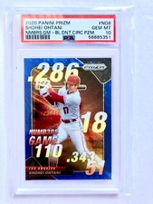 Shohei Ohtani  Blue Donut Circles Prizm #NG8 PSA 10 VERY RARE POP 11 PANINI 2020