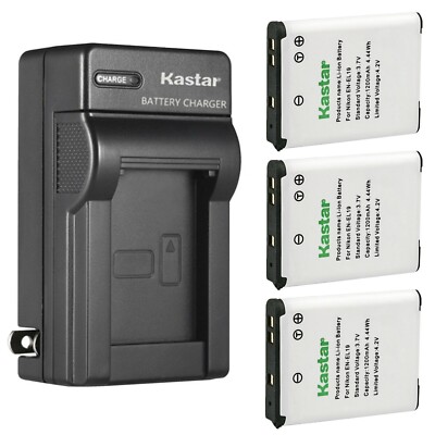 Wall Charger & 3 battery for Nikon S32 S33 A100 A300 W100 W150 S100 S2500 S2550