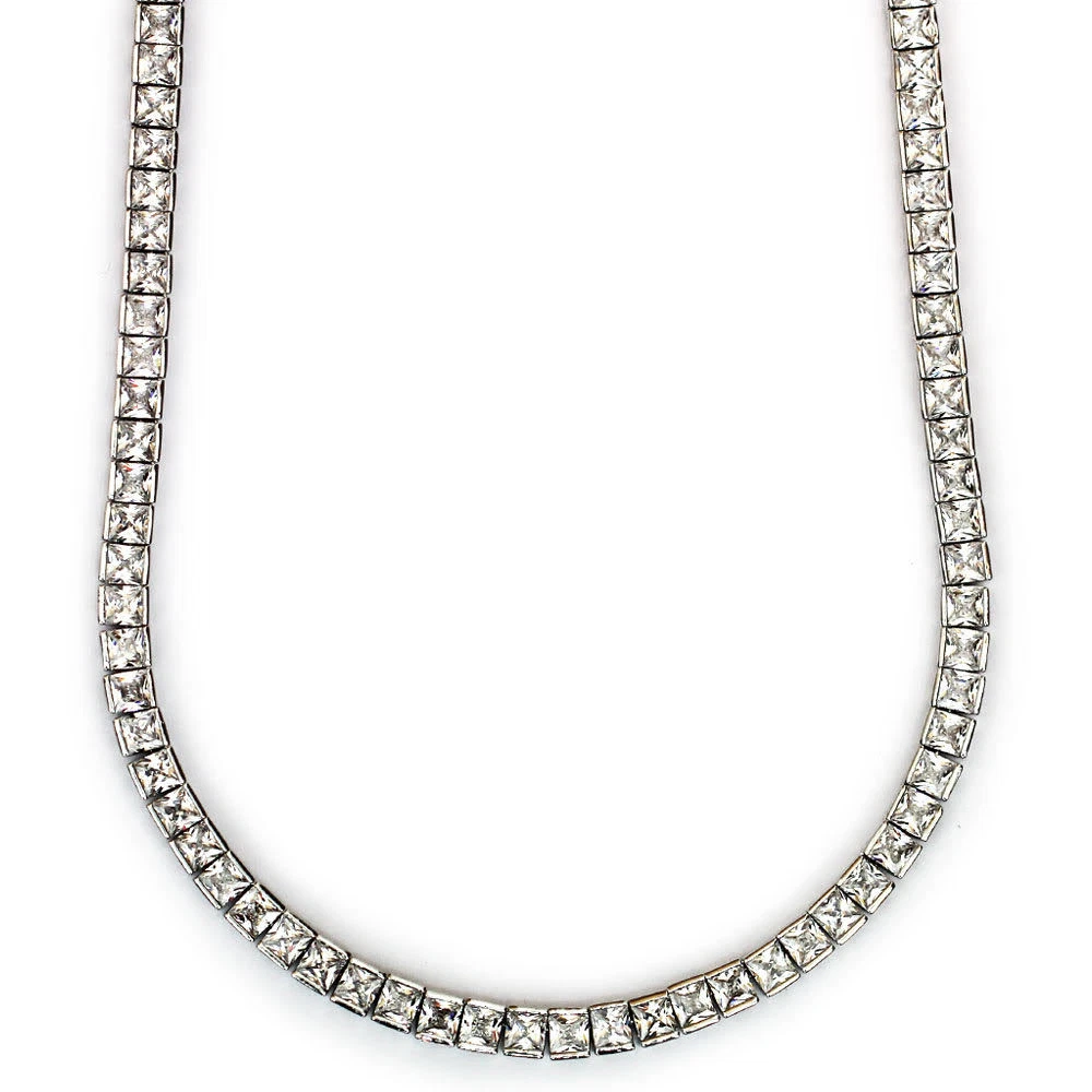 Platinum tennis necklace sale