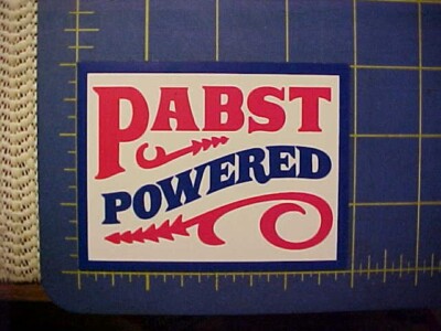 NEW PABST BLUE RIBBON PABST POWERED REFRIGERATOR MAGNET!  PBR