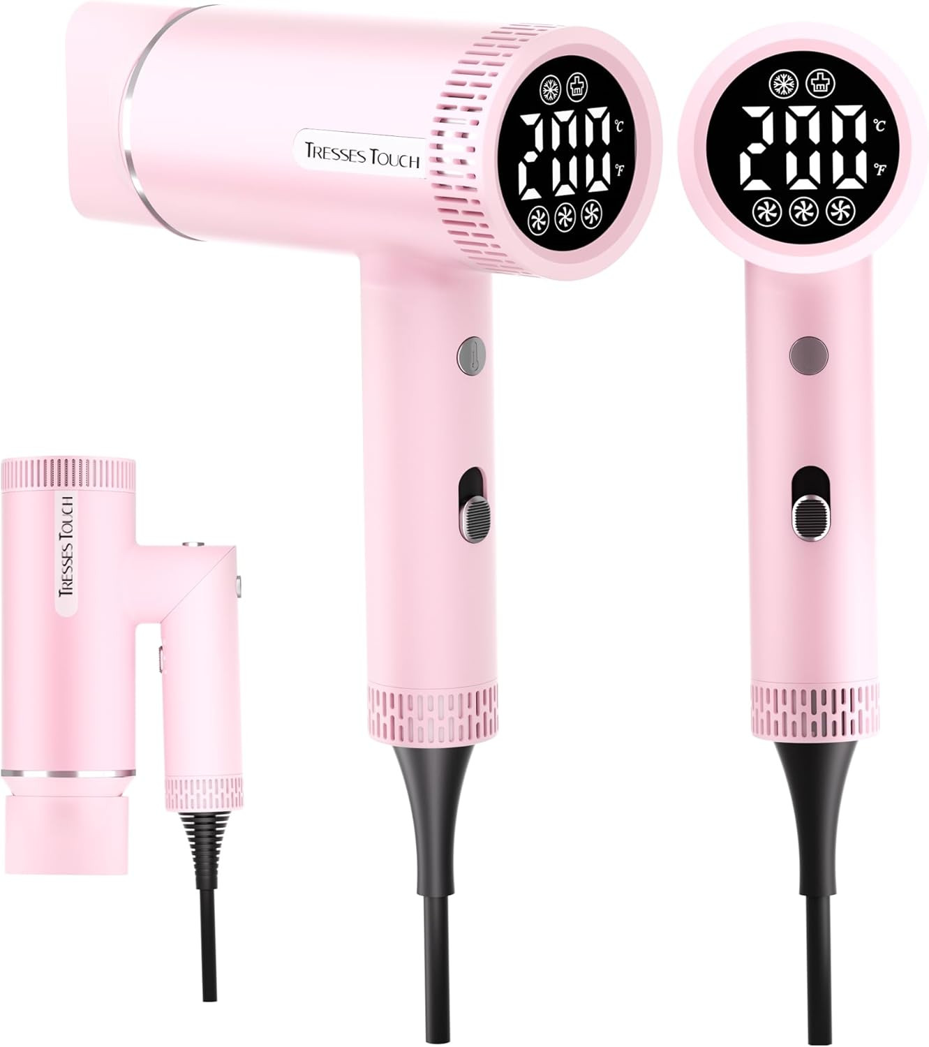 Foldable Hair Dryer 150000 RPM,1600W Ceramic Ionic Professional Hair Blow Dryer