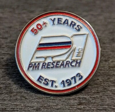 PM Research Inc. Established 1973 50+ Years Model Engines Company Lapel Pin