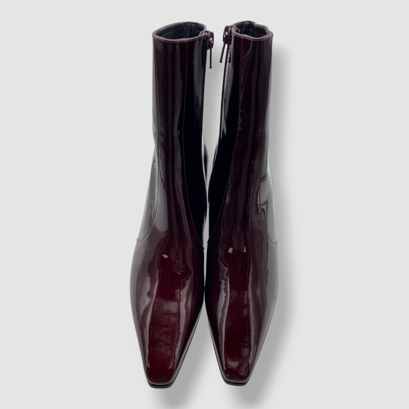 Stivali stivali Saint Laurent da donna rossi in pelle verniciata $1195 taglia 39