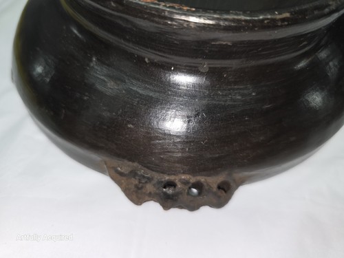 ETHIOPIAN Pottery CLAY Bowl PAIR Brown Primitive Vintage Pottery Bowls # 5858 - Picture 15 of 23