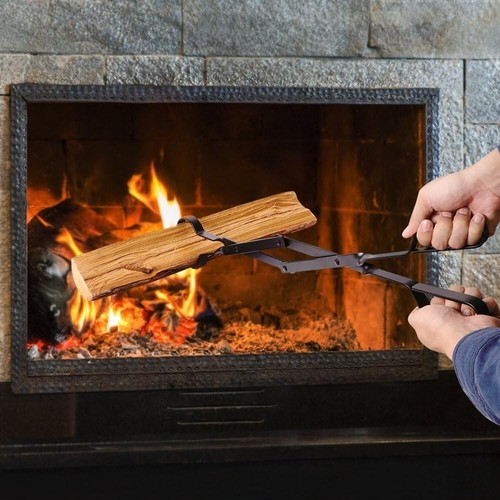 Heavy-Duty 26-Inch Fireplace Tongs - Safe Log Grabber for Indoor/Outdoor Use - Picture 6 of 11