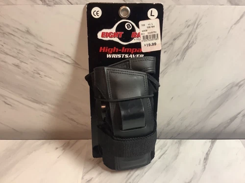Eight 8 Ball High impact Wristsaver size large NEW By triple eight~Black