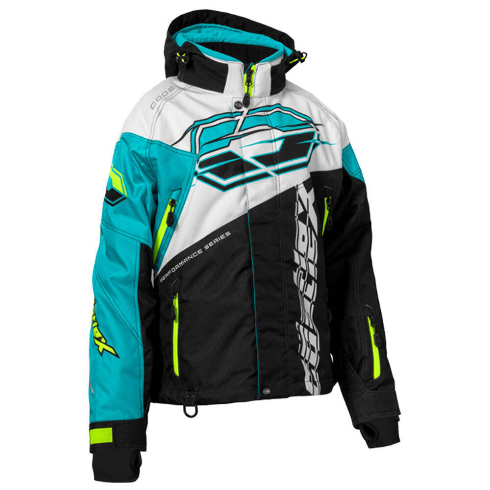 Castle X Code G3 Women's Snowmobile Jacket - Turquoise/Hi-Vis | eBay