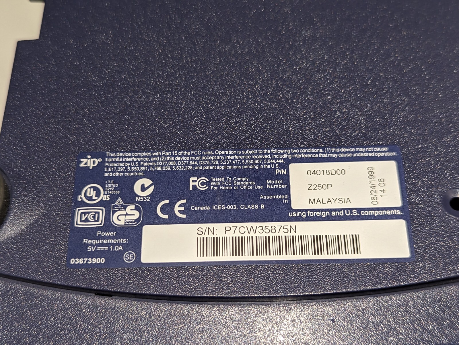 Iomega (Z250P) External ZIP Drive eBay