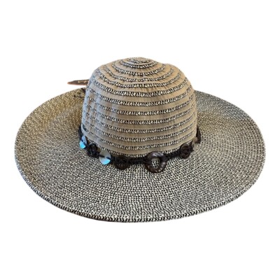 SCALA Womens Elegant Wide-Brimmed Sun Hat Black Brown Beige Beach or Dressy  NWT