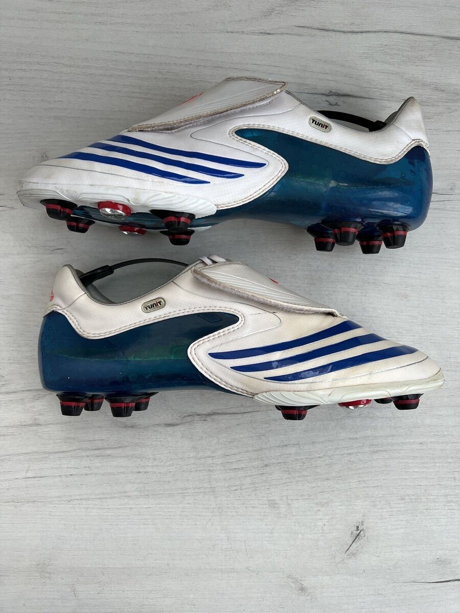 Adidas F50 Tunit White Blue Rare Retro Football Cleats Adidas F50 Tunit White Blue Rare Retro Football Cleats