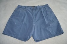 VTG Polo Ralph Lauren Men's Blue Chino Shorts 38 Cotton Distressed