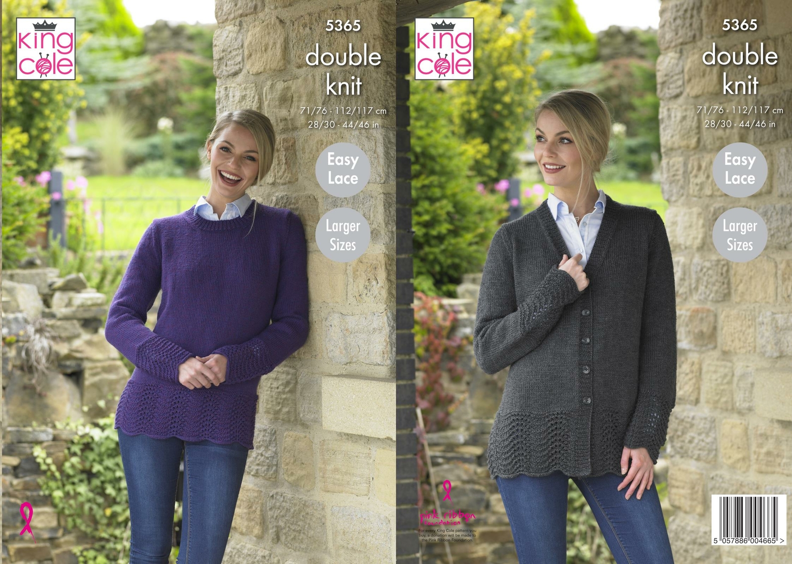 King Cole 5365 Knitting Pattern Womens Cardigan and Sweater in Majestic DK
