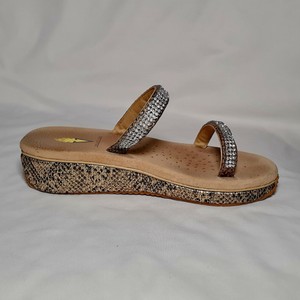 Volatile Gold Snakeskin with Crystal Rhinestones Wedge Strappy Sandals Womens 8M | eBay