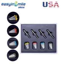 Easyinsmil Dental Quartz Fiber Post Screw Thread High-intensity With 4 Drills