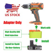 1x Adapter Upgrade for Ridgid 18v Cordless Tool To Ryobi 18v one Li-lon Battery