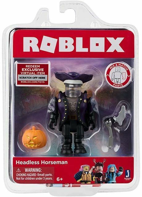 Roblox Headless Horseman Figure With Virtual Item Game Code For Sale Online Ebay - how to get the headless head on roblox 2018