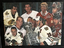 Robert Stephen Simon Signed Giclee “Passing The Cup” 8 Signatures BAS 32”x24”